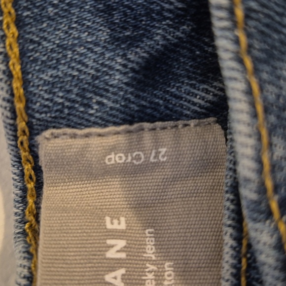 Everlane The Original Cheeky Jeans Organic Cotton Medium Wash Cropped Sz 27 - Picture 7 of 8